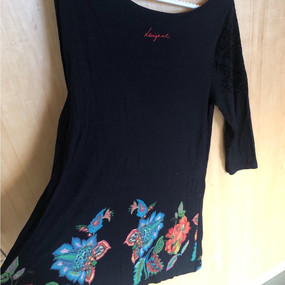 Desigual black tunic dress size L - Picture 5 of 5